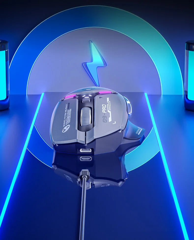 Rato Gaming eSports INPHIC IN9 PRO - Sem Fios, 26000 DPI, RGB, Bluetooth e 2.4GHz Rato Gaming eSports INPHIC IN9 PRO - Sem Fios, 26000 DPI, RGB, Bluetooth e 2.4GHz